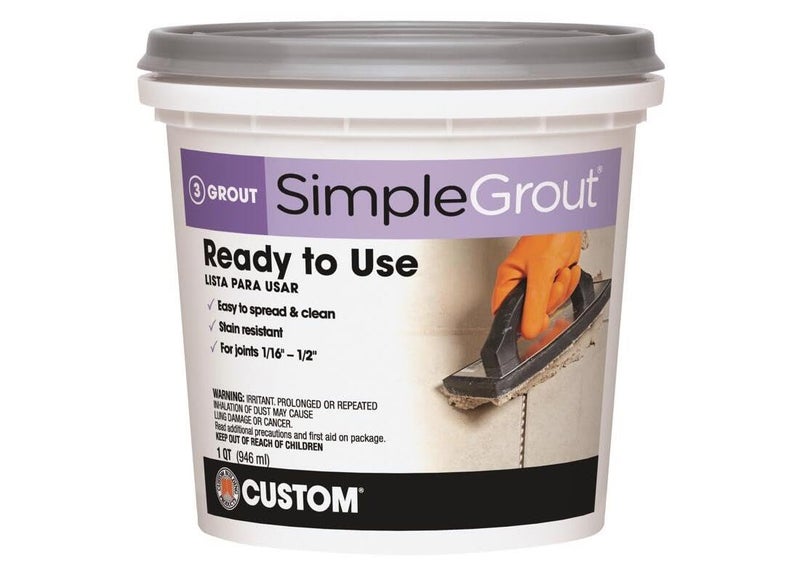Custom CUSTOM-PMG381QT-1, Bright White PMG381QT 1-Quart Simple Premium Grout, 32 Fl Oz - Image 2